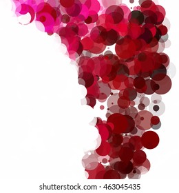 Bubbles Circle Dots Unique Red Bright Vector Background