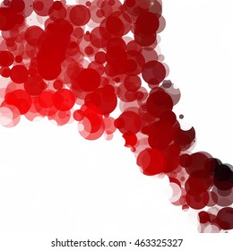 Bubbles Circle Dots Unique Red Bright Vector Background