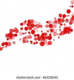 Bubbles Circle Dots Unique Red Bright Vector Background