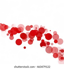 Bubbles Circle Dots Unique Red Bright Vector Background
