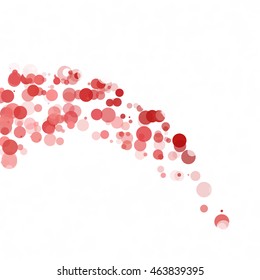 Bubbles Circle Dots Unique Red Bright Vector Background