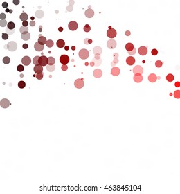 Bubbles Circle Dots Unique Red Bright Vector Background