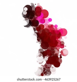 Bubbles Circle Dots Unique Red Bright Vector Background