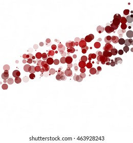 Bubbles Circle Dots Unique Red Bright Vector Background