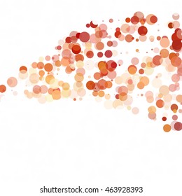 Bubbles Circle Dots Unique Red Bright Vector Background