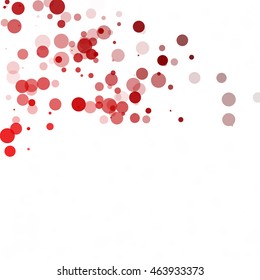 Bubbles Circle Dots Unique Red Bright Vector Background