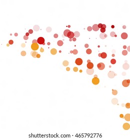Bubbles Circle Dots Unique Red Bright Vector Background
