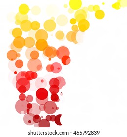 Bubbles Circle Dots Unique Red Bright Vector Background
