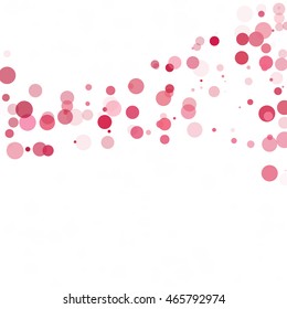 Bubbles Circle Dots Unique Red Bright Vector Background