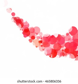 Bubbles Circle Dots Unique Red Bright Vector Background