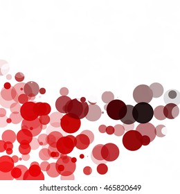 Bubbles Circle Dots Unique Red Bright Vector Background