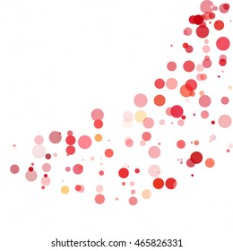 Bubbles Circle Dots Unique Red Bright Vector Background