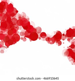 Bubbles Circle Dots Unique Red Bright Vector Background