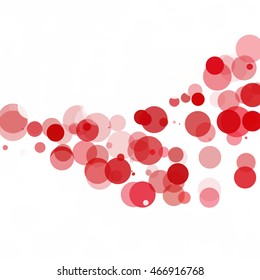 Bubbles Circle Dots Unique Red Bright Vector Background