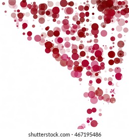 Bubbles Circle Dots Unique Red Bright Vector Background