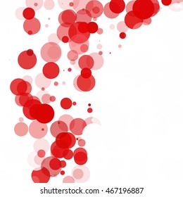 Bubbles Circle Dots Unique Red Bright Vector Background