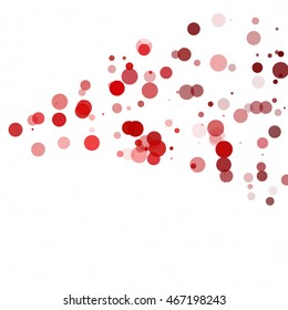 Bubbles Circle Dots Unique Red Bright Vector Background