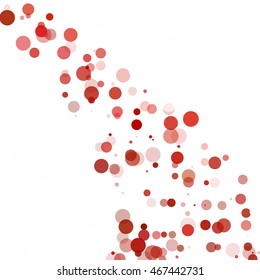 Bubbles Circle Dots Unique Red Bright Vector Background