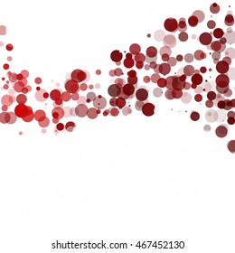 Bubbles Circle Dots Unique Red Bright Vector Background