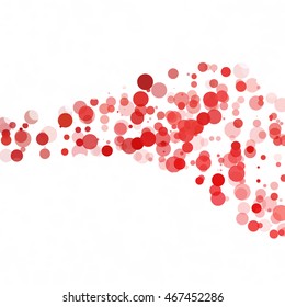 Bubbles Circle Dots Unique Red Bright Vector Background