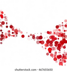 Bubbles Circle Dots Unique Red Bright Vector Background