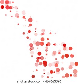 Bubbles Circle Dots Unique Red Bright Vector Background
