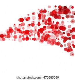 Bubbles Circle Dots Unique Red Bright Vector Background