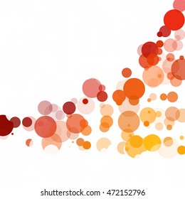 Bubbles Circle Dots Unique Red Bright Vector Background