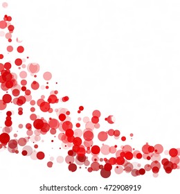 Bubbles Circle Dots Unique Red Bright Vector Background
