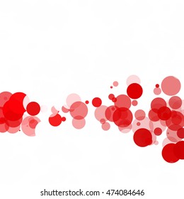 Bubbles Circle Dots Unique Red Bright Vector Background
