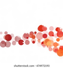 Bubbles Circle Dots Unique Red Bright Vector Background