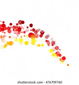 Bubbles Circle Dots Unique Red Bright Vector Background