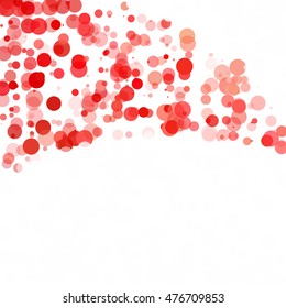 Bubbles Circle Dots Unique Red Bright Vector Background