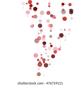 Bubbles Circle Dots Unique Red Bright Vector Background
