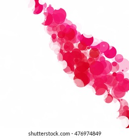 Bubbles Circle Dots Unique Red Bright Vector Background
