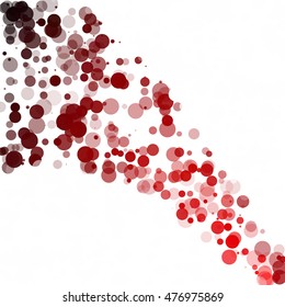 Bubbles Circle Dots Unique Red Bright Vector Background
