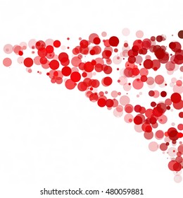 Bubbles Circle Dots Unique Red Bright Vector Background