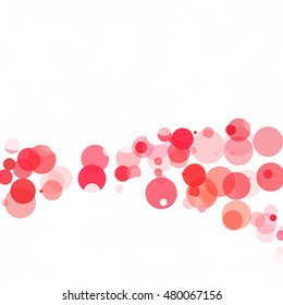 Bubbles Circle Dots Unique Red Bright Vector Background