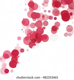 Bubbles Circle Dots Unique Red Bright Vector Background
