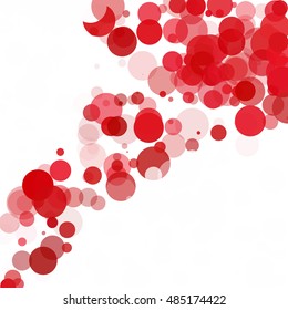 Bubbles Circle Dots Unique Red Bright Vector Background