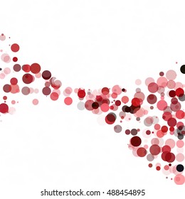 Bubbles Circle Dots Unique Red Bright Vector Background