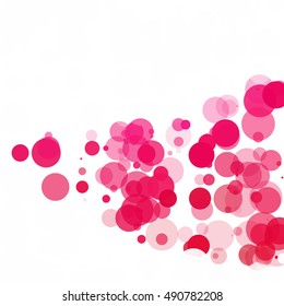 Bubbles Circle Dots Unique Red Bright Vector Background