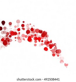 Bubbles Circle Dots Unique Red Bright Vector Background