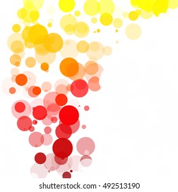 Bubbles Circle Dots Unique Red Bright Vector Background