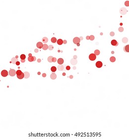 Bubbles Circle Dots Unique Red Bright Vector Background