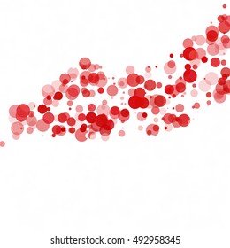 Bubbles Circle Dots Unique Red Bright Vector Background