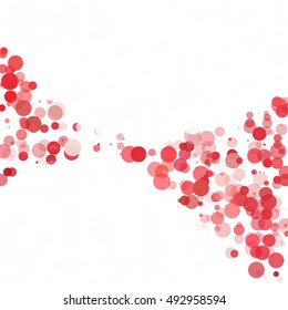 Bubbles Circle Dots Unique Red Bright Vector Background