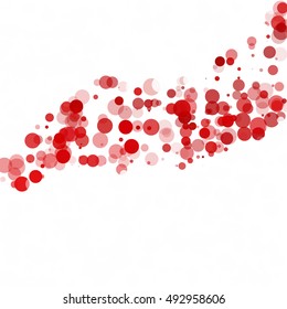 Bubbles Circle Dots Unique Red Bright Vector Background