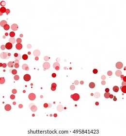 Bubbles Circle Dots Unique Red Bright Vector Background