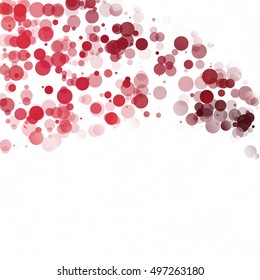Bubbles Circle Dots Unique Red Bright Vector Background